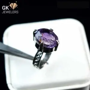 Amethyst Silver Ring 6.59GM