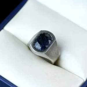 Blue Sapphire Silver Ring 8.22GM