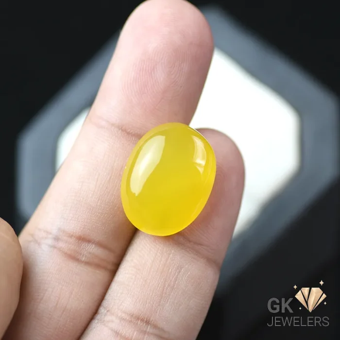 NATURAL CHALCEDONY-YELLOW AQEEQ 20.75 CARAT - Image 1