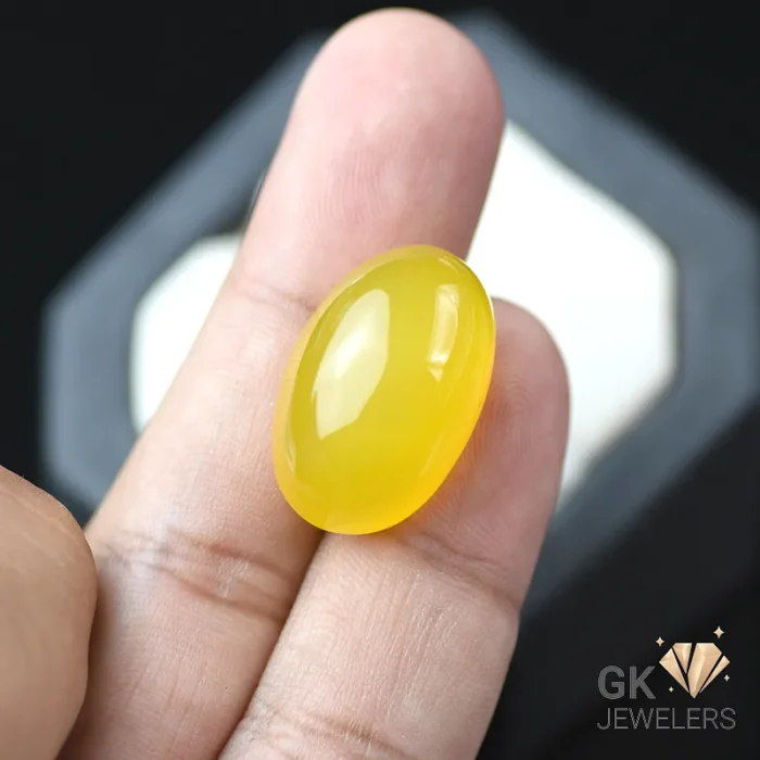 NATURAL CHALCEDONY-YELLOW AQEEQ 34.25 CARAT - Image 1