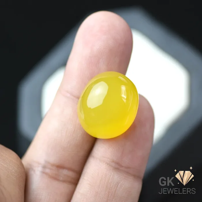 NATURAL CHALCEDONY-YELLOW AQEEQ 28.55 CARAT - Image 1