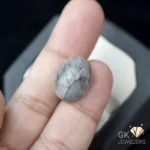 NATURAL BLACK MUH E NAJAF STONE - TOURMALINATED QUARTZ - 12.80 CARAT