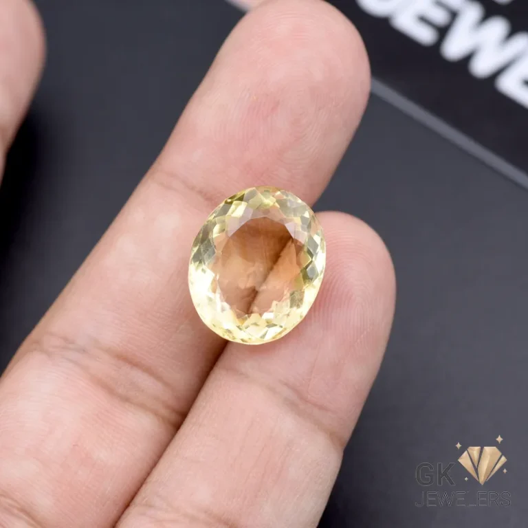 African Citrine Gemstone Oval Cut 12.70 Carats