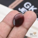 natural aqeeq 12.40ct dark brown oval stone, GK Jewelers Pakistan authentic gemstone photo