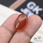 natural aqeeq 27ct orange oval stone, GK Jewelers Pakistan authentic gemstone photo