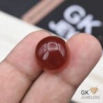 natural aqeeq 28.55ct red round stone, GK Jewelers Pakistan authentic gemstone photo