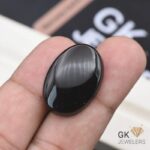 natural aqeeq 29ct black oval stone, GK Jewelers Pakistan authentic gemstone photo