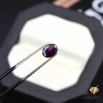 natural almandine garnet 1.85ct purplish red oval stone, GK Jewelers Pakistan authentic gemstone photo
