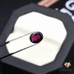 natural almandine garnet 3.15ct purplish red stone, GK Jewelers Pakistan authentic gemstone photo