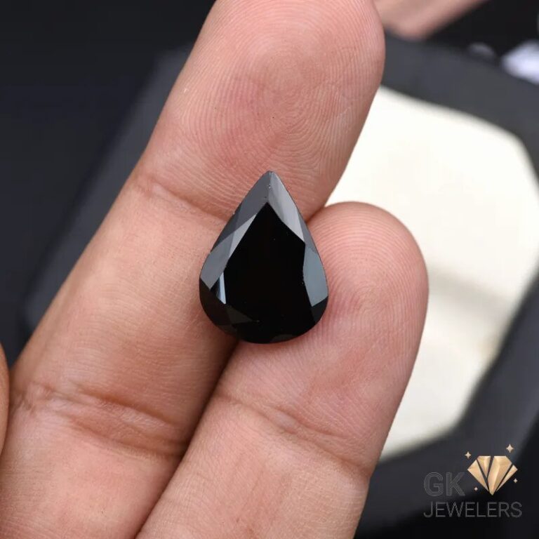 natural almandine garnet 8.15ct red pear stone, GK Jewelers Pakistan authentic gemstone photo
