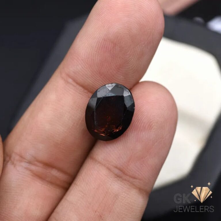 natural almandine garnet 9.40ct red oval stone, GK Jewelers Pakistan authentic gemstone photo