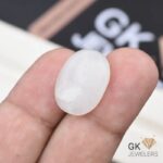 natural quartz 16.15ct white oval stone, GK Jewelers Pakistan authentic gemstone photo