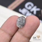 natural quartz 4.45ct black oval stone, GK Jewelers Pakistan authentic gemstone photo