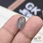 natural quartz 5.45ct black oval stone, GK Jewelers Pakistan authentic gemstone photo
