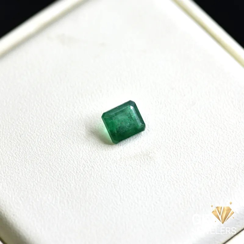 natural emerald 1.03ct green square stone, GK Jewelers Pakistan authentic gemstone photo