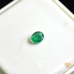 natural emerald 1.07ct green oval stone, GK Jewelers Pakistan authentic gemstone photo