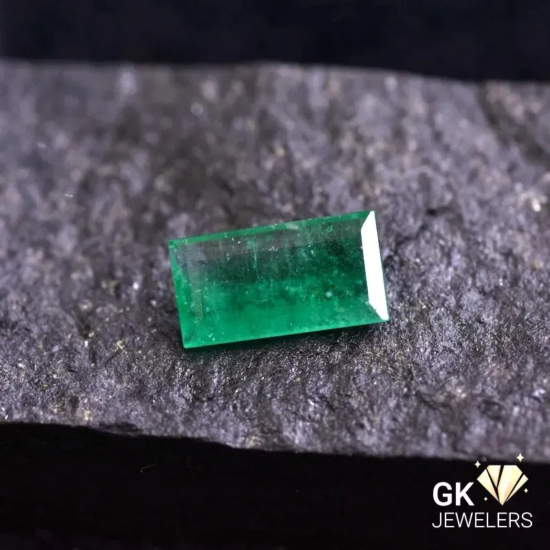 natural emerald 1.20ct green emerald cut stone, GK Jewelers Pakistan authentic gemstone photo