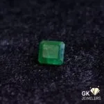 natural emerald 1.50ct green square cut stone, GK Jewelers Pakistan authentic gemstone photo
