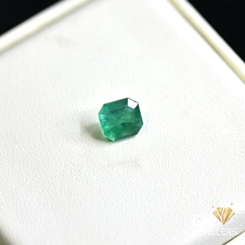 natural emerald 1.58ct green emerald cut stone, GK Jewelers Pakistan authentic gemstone photo