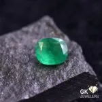 natural emerald 1.67ct green cushion stone, GK Jewelers Pakistan authentic gemstone photo