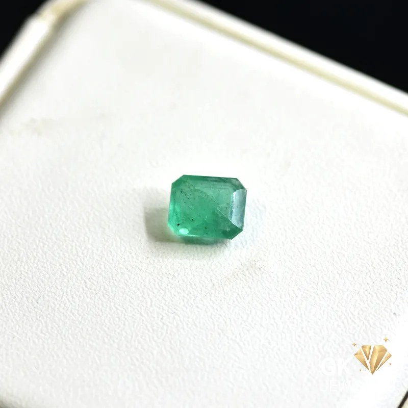 natural emerald 1.73ct green emerald cut stone, GK Jewelers Pakistan authentic gemstone photo