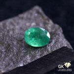 natural emerald 1.8ct green oval stone, GK Jewelers Pakistan authentic gemstone photo
