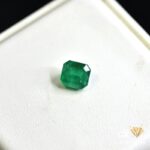 natural emerald 2.18ct green square cut stone, GK Jewelers Pakistan authentic gemstone photo