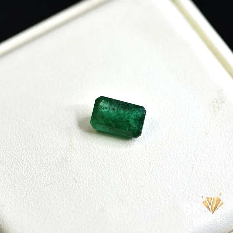 natural emerald 2.31ct green emerald cut stone, GK Jewelers Pakistan authentic gemstone photo
