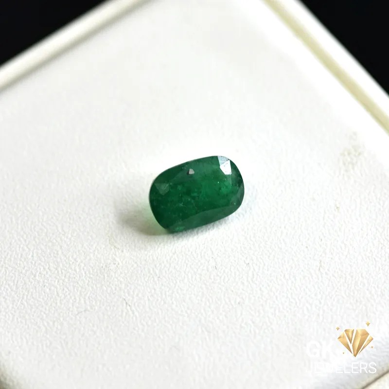 natural emerald 2.65ct green oval cut stone, GK Jewelers Pakistan authentic gemstone photo