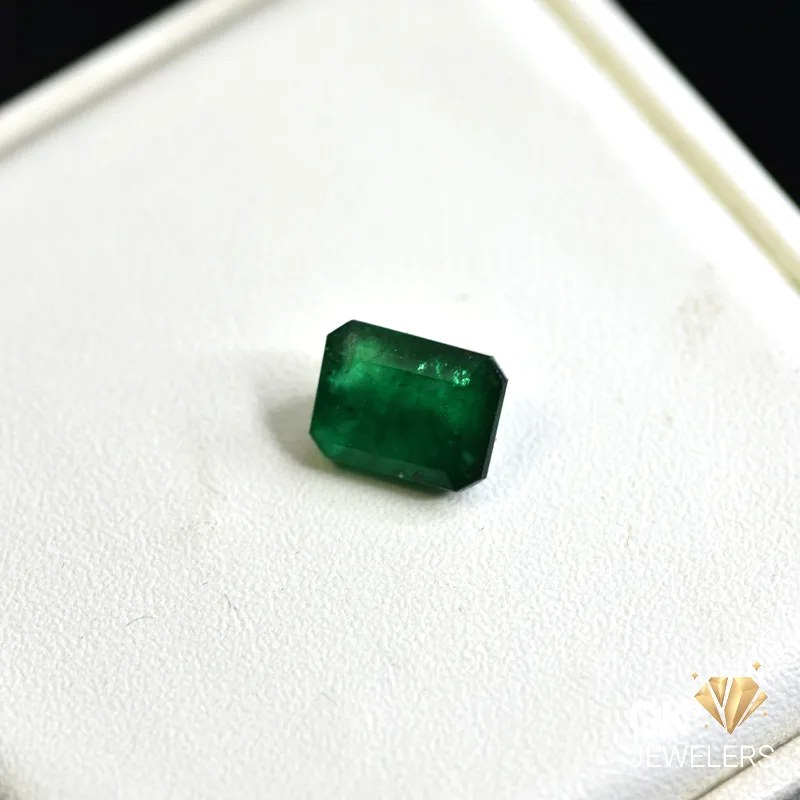 natural emerald 3.11ct green emerald cut stone, GK Jewelers Pakistan authentic gemstone photo