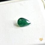 natural emerald 3.27ct green pear stone, GK Jewelers Pakistan authentic gemstone photo
