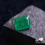 natural emerald 3.43ct green emerald cut stone, GK Jewelers Pakistan authentic gemstone photo