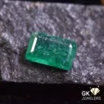 natural emerald 3.69ct green emerald cut stone, GK Jewelers Pakistan authentic gemstone photo