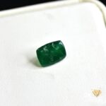 natural emerald 3.72ct green cabochon stone, GK Jewelers Pakistan authentic gemstone photo