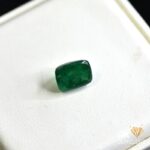 natural emerald 3.85ct green cabochon stone, GK Jewelers Pakistan authentic gemstone photo