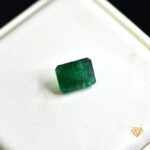 natural emerald 4.03ct green emerald cut stone, GK Jewelers Pakistan authentic gemstone photo