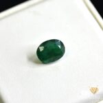 natural emerald 4.05ct green oval stone, GK Jewelers Pakistan authentic gemstone photo