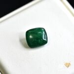 natural emerald 5.34ct green cabochon stone, GK Jewelers Pakistan authentic gemstone photo
