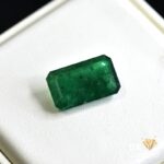 natural emerald 8.05ct green emerald cut stone, GK Jewelers Pakistan authentic gemstone photo