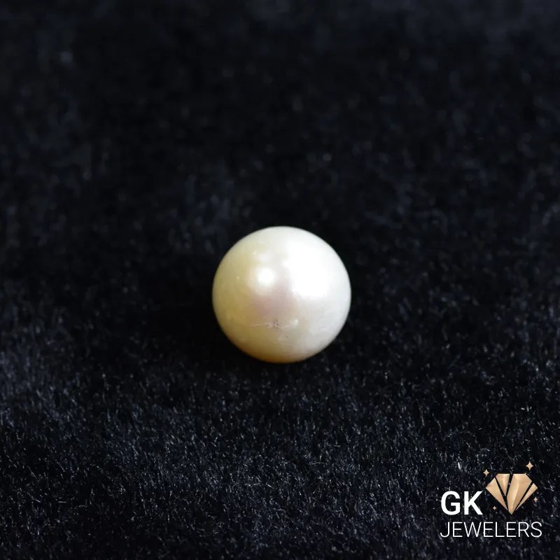 natural south sea pearl 10.31ct off-white round stone, GK Jewelers Pakistan authentic gemstone photo
