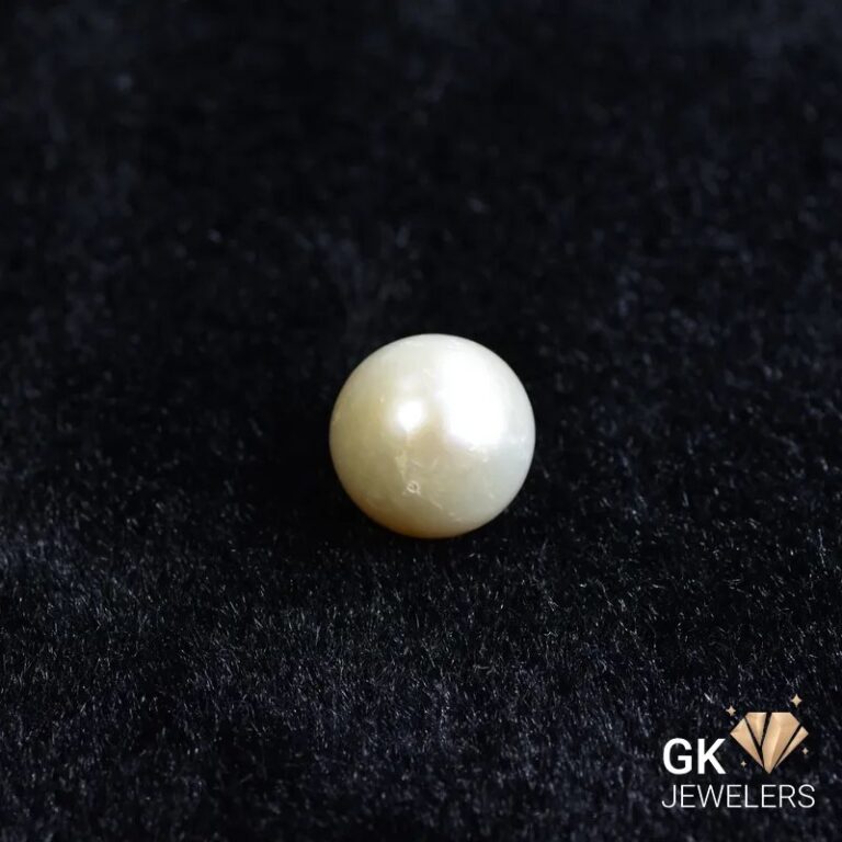natural south sea pearl 10.34ct off white round stone, GK Jewelers Pakistan authentic gemstone photo