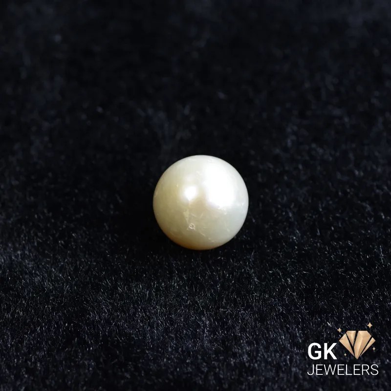 natural south sea pearl 10.34ct off white round stone, GK Jewelers Pakistan authentic gemstone photo