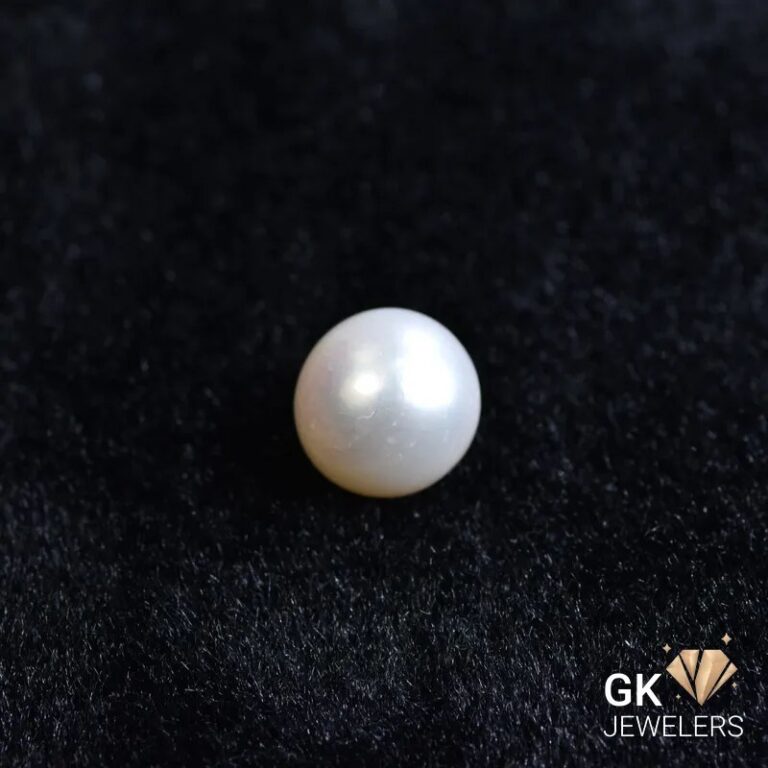 natural south sea pearl 13.78ct off-white round stone, GK Jewelers Pakistan authentic gemstone photo