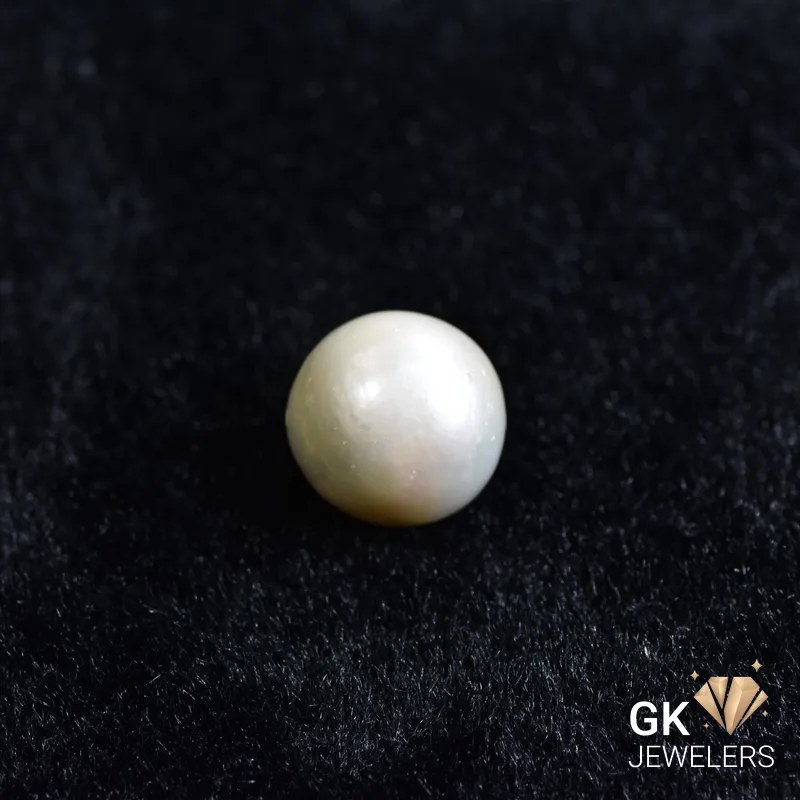 natural south sea pearl 14.47ct white round stone, GK Jewelers Pakistan authentic gemstone photo