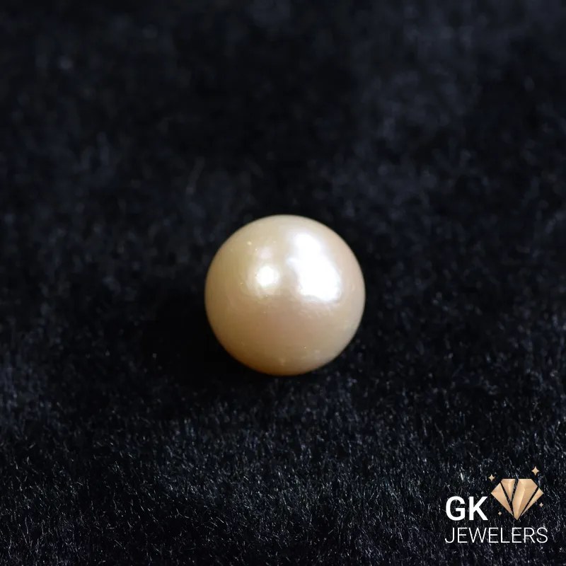 natural south sea pearl 14.70ct off-white round stone, GK Jewelers Pakistan authentic gemstone photo