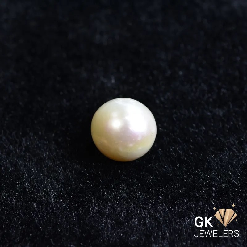 natural south sea pearl 18.66ct off-white round stone, GK Jewelers Pakistan authentic gemstone photo