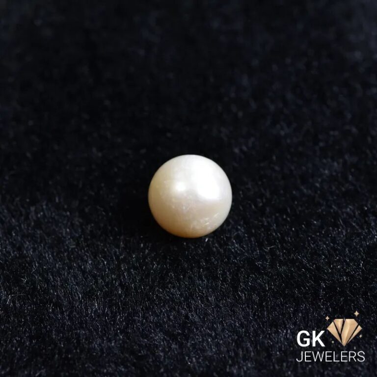 natural south sea pearl 7.48ct white round stone, GK Jewelers Pakistan authentic gemstone photo