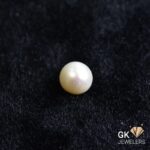 natural south sea pearl 7.51ct white round stone, GK Jewelers Pakistan authentic gemstone photo