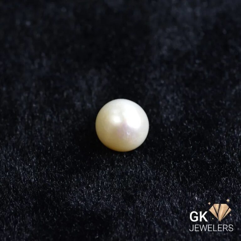 natural south sea pearl 7.51ct white round stone, GK Jewelers Pakistan authentic gemstone photo