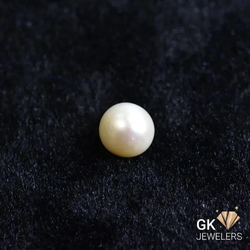 natural south sea pearl 7.51ct white round stone, GK Jewelers Pakistan authentic gemstone photo